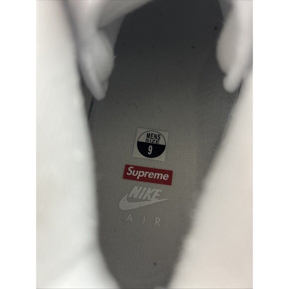 Size 9 - Nike Supreme x Air Force 1 Mid Box Logo - Triple White - Pink Supreme main image 6